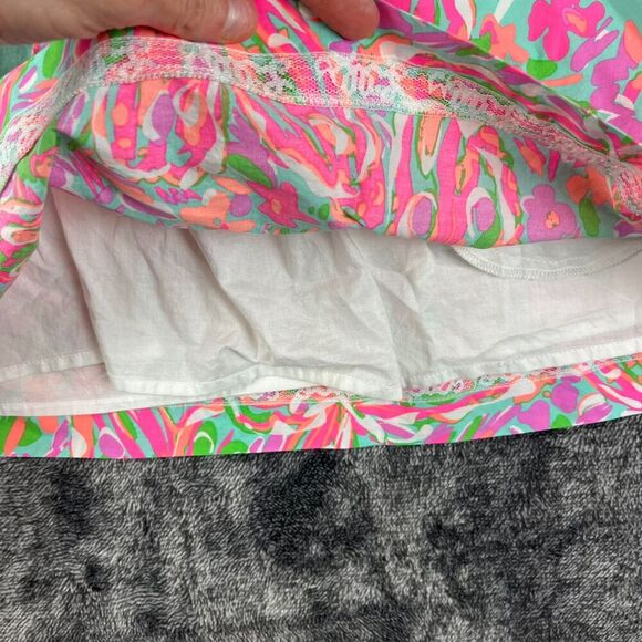 Lilly Pulitzer Fleur Strapless Crash Landing Dress Colorful Pockets Floral S - Picture 5 of 13